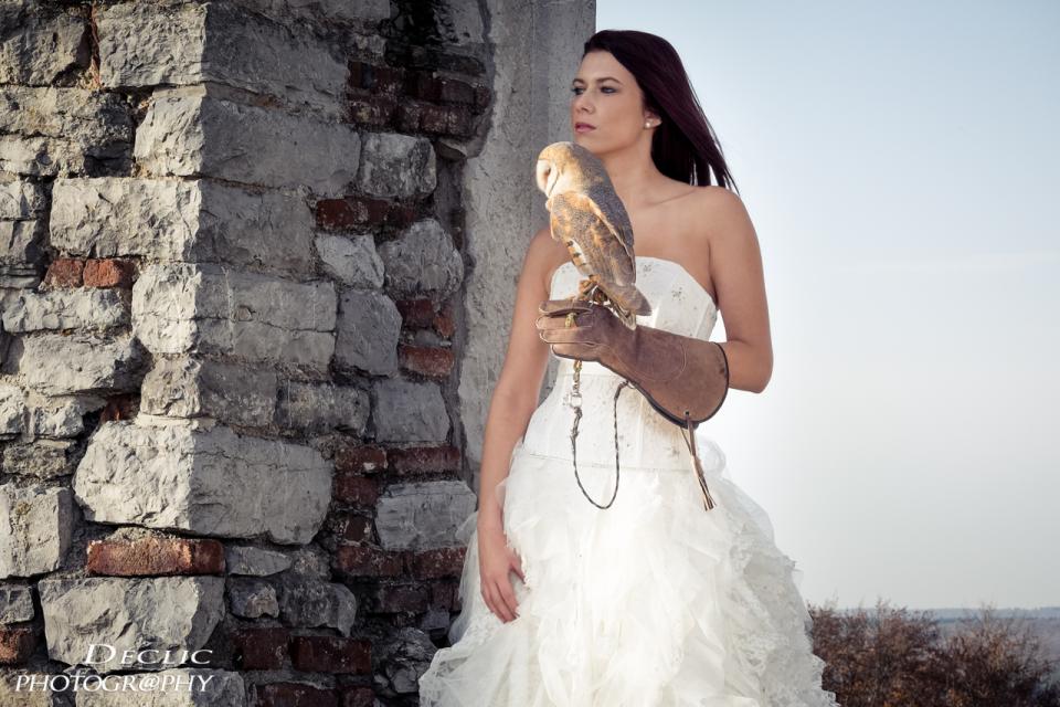 wedding dress bird of prey